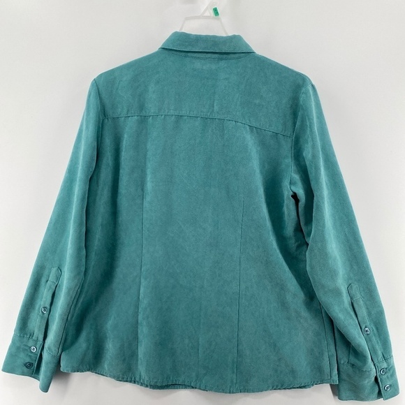 Cache Creek Blouse Women’s Small Green Button Up Shirt Long Sleeved - Picture 5 of 7